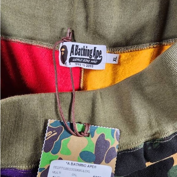 A Bathing Ape Mix Camo Patch Work Sweatpants - Picture 4 of 8